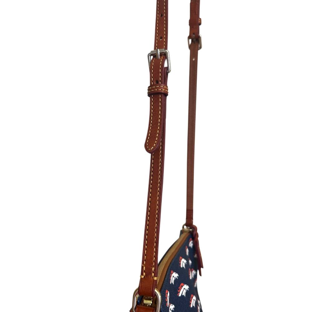 Dooney & Bourke Denver Broncos NFL Leather Logo Handbag, Navy Blue - Picture 10 of 15